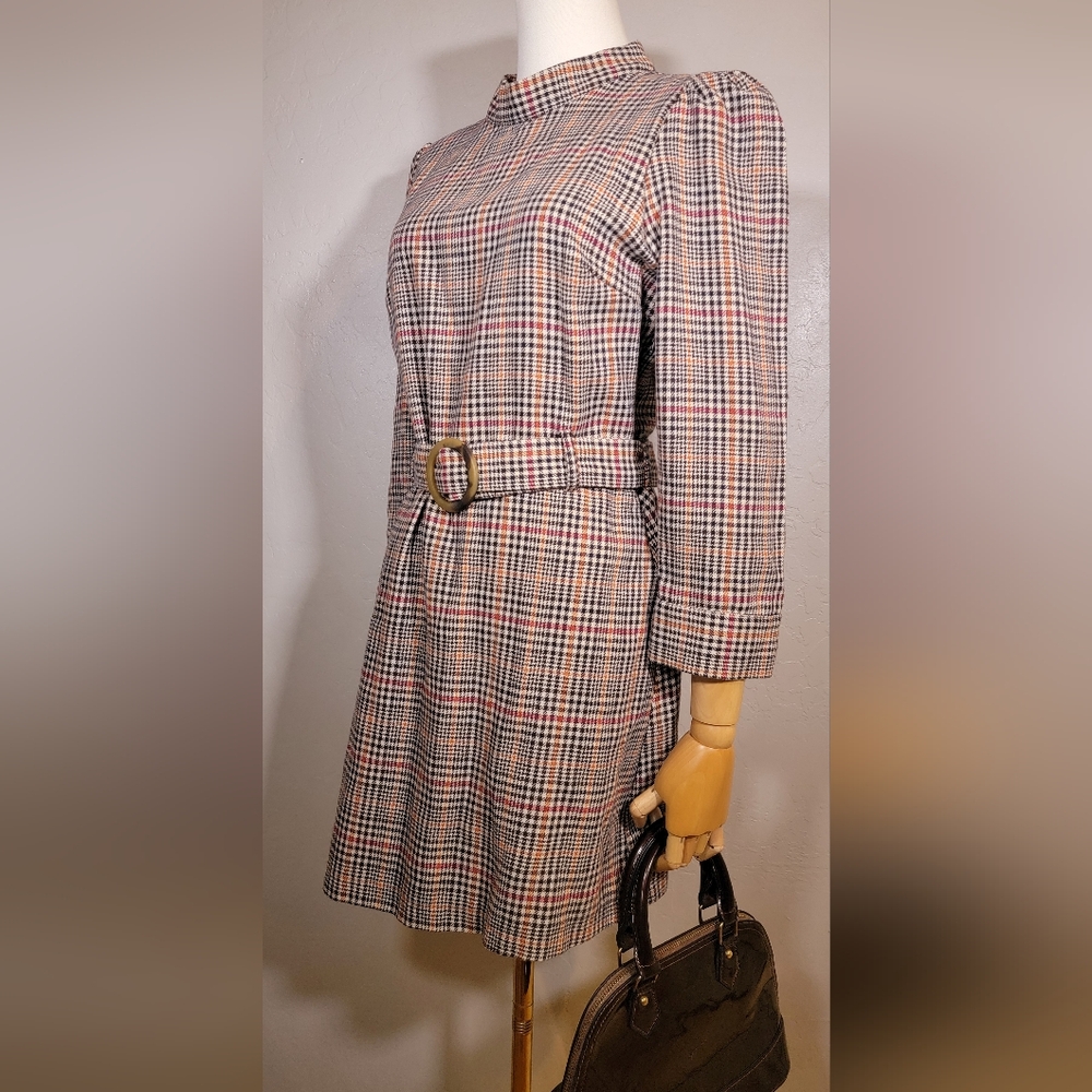 ZARA - TRF Collection Plaid Mini Dress, size L - Picture 3 of 5